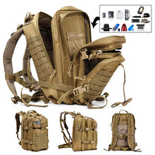 Load image into Gallery viewer, 50L Capacity Men Army Military Tactical Large Backpack Waterproof Outdoor Sport Hiking Camping Hunting 3D Rucksack Bags For Men