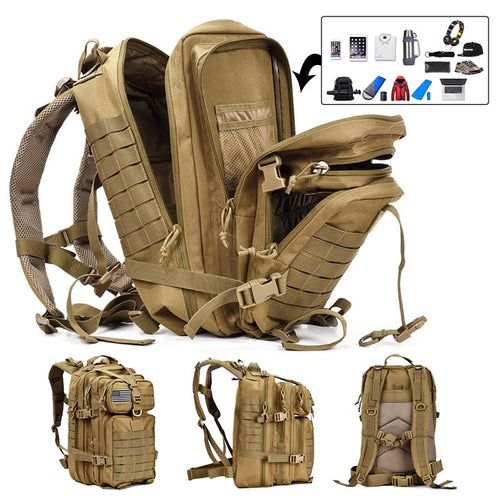 50L Capacity Men Army Military Tactical Large Backpack Waterproof Outdoor Sport Hiking Camping Hunting 3D Rucksack Bags For Men