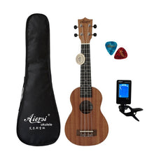 Load image into Gallery viewer, Aiersi brand 21 inch mahogany Soprano ukulele Hawaiian guitar ukelele