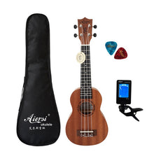 Load image into Gallery viewer, Aiersi brand 21 inch mahogany Soprano ukulele Hawaiian guitar ukelele