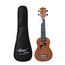 Load image into Gallery viewer, Aiersi brand 21 inch mahogany Soprano ukulele Hawaiian guitar ukelele